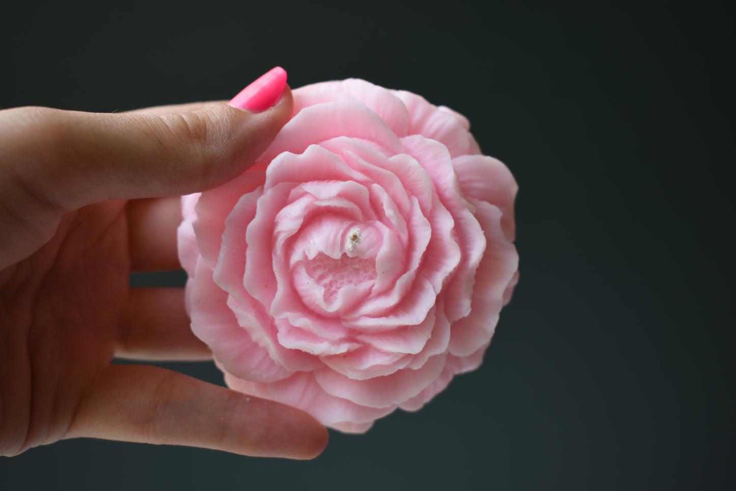Vela en forma de peonia